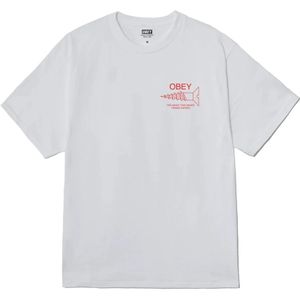 Obey, Heren, Tops, Wit, Maat: S Katoen,