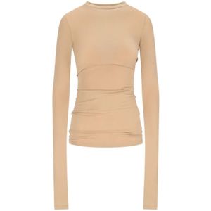 Darkpark, Dames, Tops, Beige, Maat: S