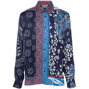 Just Cavalli, Heren, Overhemden, Veelkleurig, Maat: M Viscose,