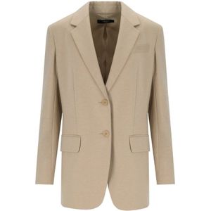 Weekend Max Mara, Dames, Jassen, Beige, Maat: XS Katoen,