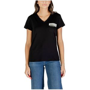 Liu Jo, Dames, Tops, Zwart, Maat: XS Katoen,