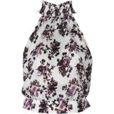 Pinko - Mouwloze Top - Wit - Polyester - Hoge Halslijn - Striksluiting