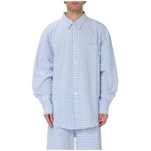 Marni - Blauw Geruit Casual Overhemd - Heren - Katoen