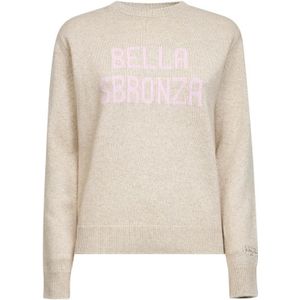 MC2 Saint Barth, Dames, Truien, Beige, Maat: M Wol,