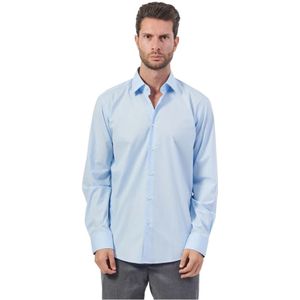 Hugo, Heren, Overhemden, Blauw, Maat: XL Katoen,