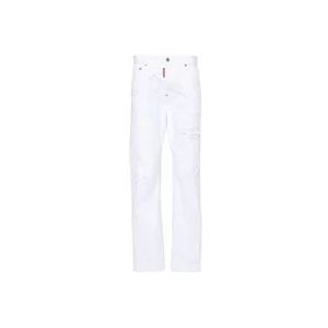 Dsquared2 Straight Broeken , White , Heren , Maat: M