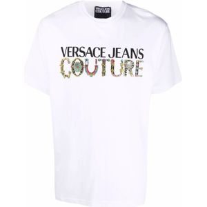 Versace Jeans Couture, Heren, Tops, Wit, Maat: S