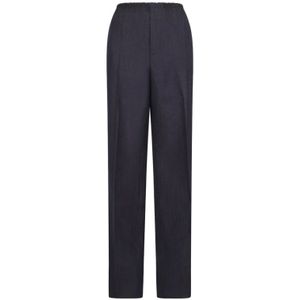 Bottega Veneta, Dames, Broeken, Zwart, Maat: S Wol,