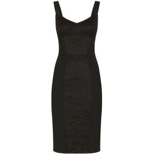 Dolce & Gabbana, Dames, Jurken, Zwart, Maat: 2XS Poliester,