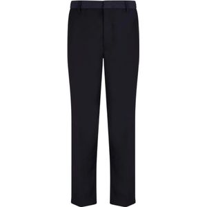 Armani Exchange - Casual Broek - Blauw - Zachte Stof - Relaxte Pasvorm