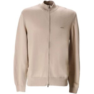 Hugo, Heren, Truien, Beige, Maat: XL Katoen,
