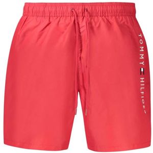 Tommy Hilfiger, Heren, Badkleding, Rood, Maat: S Poliester,