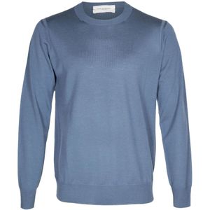 Paolo Pecora, Heren, Truien, Blauw, Maat: M Wol,