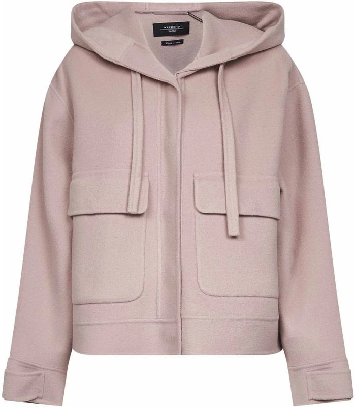 Weekend Max Mara - Roze Wollen Jas - Dames - Met Capuchon