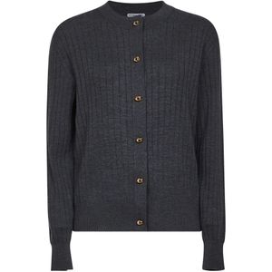 Bottega Veneta, Dames, Truien, Grijs, Maat: XS Wol,