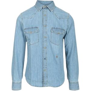 Jacob Cohën, Heren, Overhemden, Blauw, Maat: L Denim,