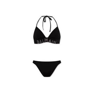 Balmain Bikini met logo , Black , Dames , Maat: XL