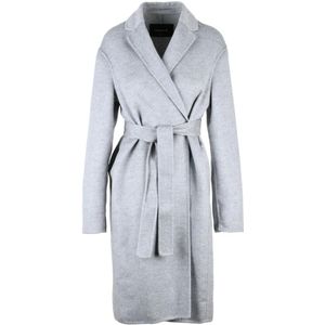 Fabiana Filippi, Dames, Mantels, Grijs, Maat: M Wol,