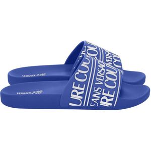 Versace Jeans Couture - Slippers - Blauw - Kunstleer