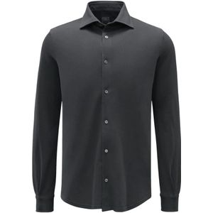 Fedeli, Heren, Overhemden, Zwart, Maat: M Piqué,