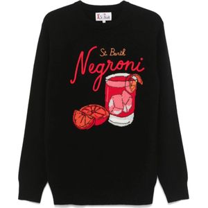 MC2 Saint Barth, Heren, Truien, Zwart, Maat: L Wol,