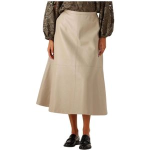 Summum Woman, Dames, Rokken, Beige, Maat: M Leer,