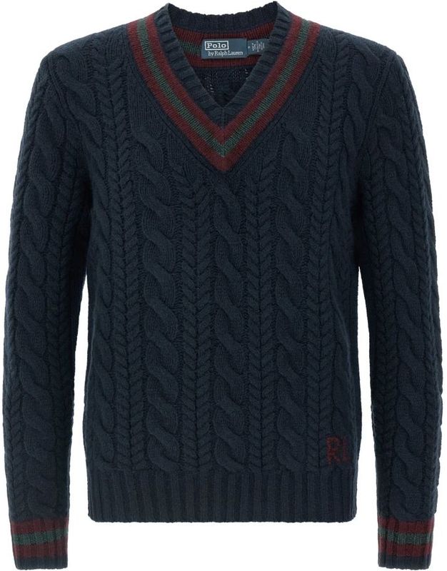 Polo Ralph Lauren - Trui - Navy - V-hals - Lange Mouw - Effen