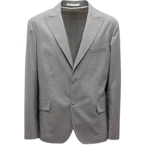 Paolo Pecora, Heren, Jassen, Grijs, Maat: M