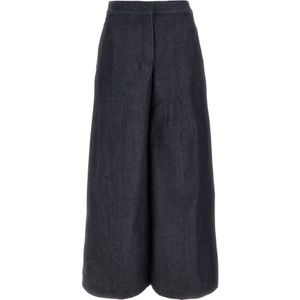 Jil Sander, Dames, Broeken, Blauw, Maat: XS Katoen,