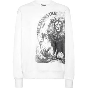 Billionaire, Heren, Sweatshirts & Hoodies, Wit, Maat: M Katoen,