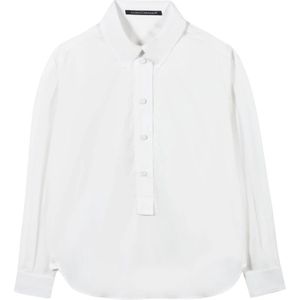 Luisa Cerano, Dames, Blouses & Shirts, Wit, Maat: S Katoen,