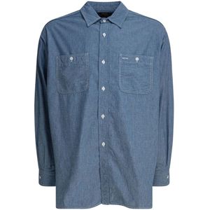 Beams Plus, Heren, Overhemden, Blauw, Maat: XL Katoen,