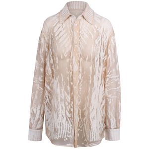 Diesel, Dames, Blouses & Shirts, Beige, Maat: XS