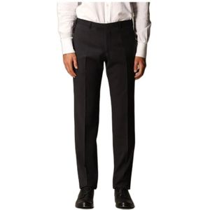 Emporio Armani, Heren, Broeken, Zwart, Maat: XL Wol,