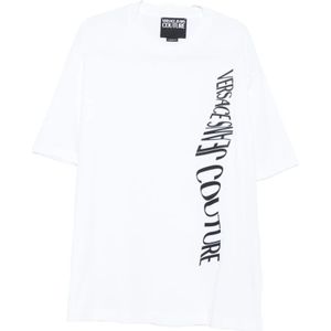 Versace Jeans Couture, Heren, Tops, Wit, Maat: M