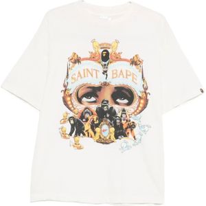 ©Saint M××××××, Heren, Tops, Wit, Maat: M Katoen,