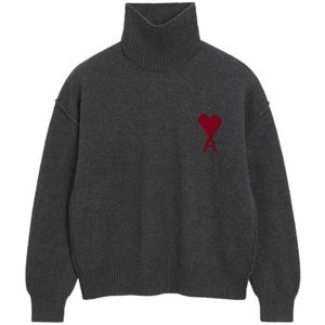 Ami Paris, Dames, Truien, Grijs, Maat: S Wol,