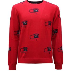 Sun68, Heren, Truien, Rood, Maat: M Katoen,