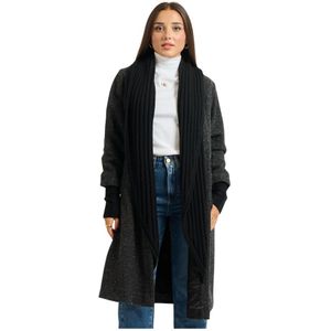 Alessia Santi, Dames, Mantels, Grijs, Maat: S Wol,