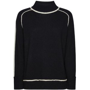 Elena Mirò, Dames, Truien, Zwart, Maat: XL Wol,