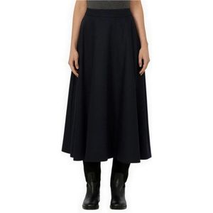 Max Mara Studio, Dames, Rokken, Blauw, Maat: M Wol,