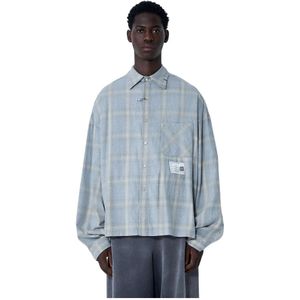 Mihara Yasuhiro, Heren, Overhemden, Grijs, Maat: S Katoen,