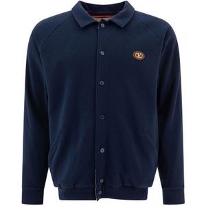 Valentino, Heren, Truien, Blauw, Maat: M Katoen,