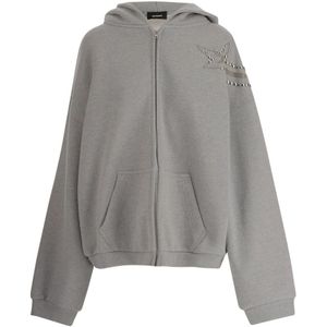 We11Done, Heren, Sweatshirts & Hoodies, Grijs, Maat: M Katoen,