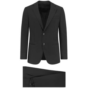 Giorgio Armani, Heren, Pakken, Zwart, Maat: XL Wol,