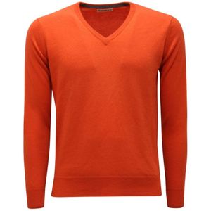 Kangra, Heren, Truien, Oranje, Maat: S Kasjmier,