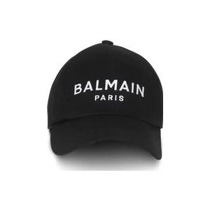 Balmain Pet met logo , Black , Heren , Maat: ONE Size