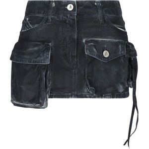 The Attico, Dames, Rokken, Blauw, Maat: 2XS Katoen,