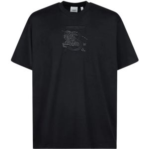 Burberry, Heren, Tops, Zwart, Maat: L Katoen,