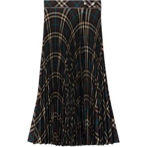 Burberry, Dames, Rokken, Groen, Maat: 2XS Wol,